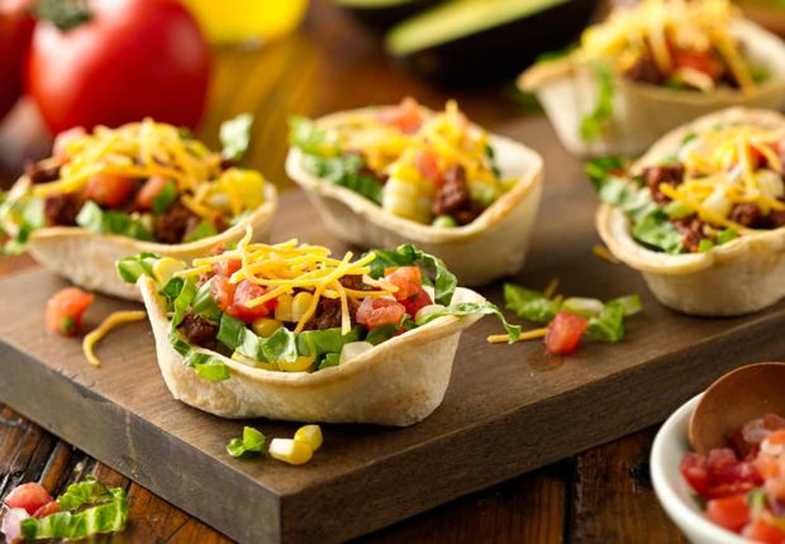 Mini Taco Salad Bowls